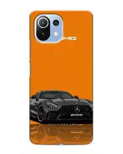 Чехол для Xiaomi Mi 11i с картинкой «Оранжевый Mercedes AMG»