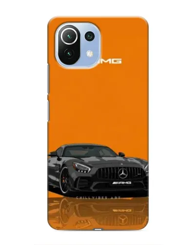 Чехол для Xiaomi Mi 11i с картинкой «Оранжевый Mercedes AMG»