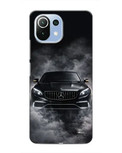 Чехол для Xiaomi Mi 11i с картинкой «Mercedes в дыму»