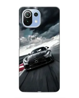 Чехол для Xiaomi Mi 11i с картинкой «Гоночный Mercedes AMG»