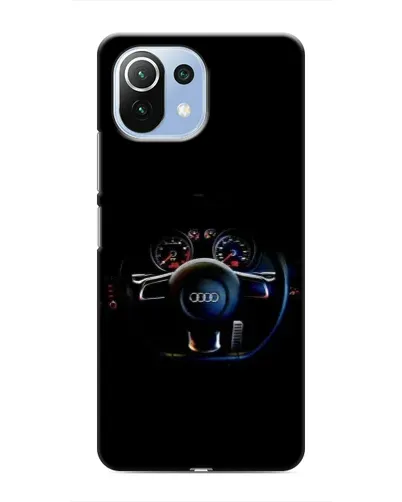 Чехол для Xiaomi Mi 11i с картинкой «Салон Audi — руль»