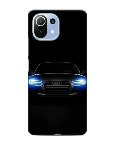 Чехол для Xiaomi Mi 11i с картинкой «Audi в неоне»