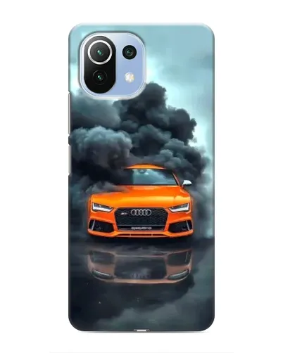 Чехол для Xiaomi Mi 11i с картинкой «Audi в облаках дыма»