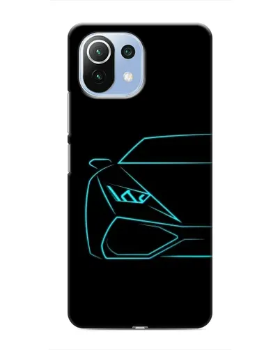 Чехол для Xiaomi Mi 11i с картинкой «Голубой силуэт Lamborghini» Чехол для Xiaomi Mi 11i с картинкой «Голубой силуэт Lamborghini»