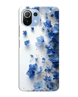 Чехол для Xiaomi Mi 11i с картинкой «Голубой цветочный каскад» Чехол для Xiaomi Mi 11i с картинкой «Голубой цветочный каскад»