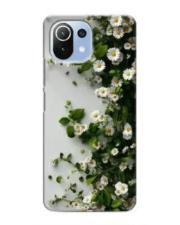 Чехол для Xiaomi Mi 11i с картинкой «Ветка мелких белых цветов» Чехол для Xiaomi Mi 11i с картинкой «Ветка мелких белых цветов»