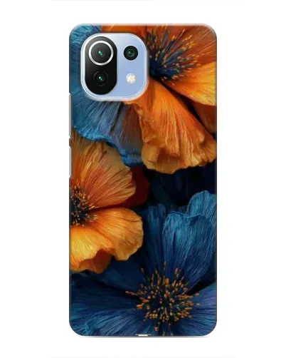 Чехол для Xiaomi Mi 11i с картинкой «Яркая сине-оранжевая флора» Чехол для Xiaomi Mi 11i с картинкой «Яркая сине-оранжевая флора»