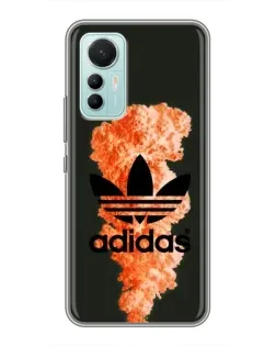 Чохол для Xiaomi Mi 12 Lite з картинкою «Помаранчевий дим Adidas»