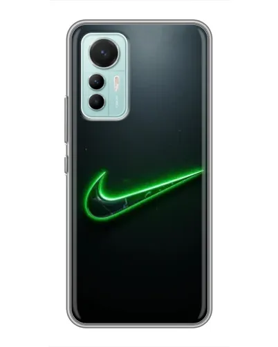 Чехол для Xiaomi Mi 12 Lite с картинкой «Неоновый контур Nike»
