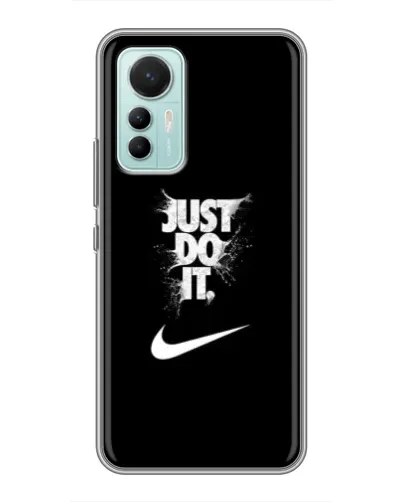 Чехол для Xiaomi Mi 12 Lite с картинкой «Текстовый принт Nike»