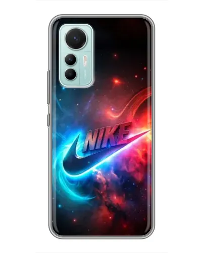 Чехол для Xiaomi Mi 12 Lite с картинкой «Огненный логотип Nike»