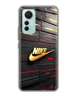 Чохол для Xiaomi Mi 12 Lite з картинкою «Золотий Nike на металі»