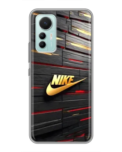 Чехол для Xiaomi Mi 12 Lite с картинкой «Золотой Nike на металле»