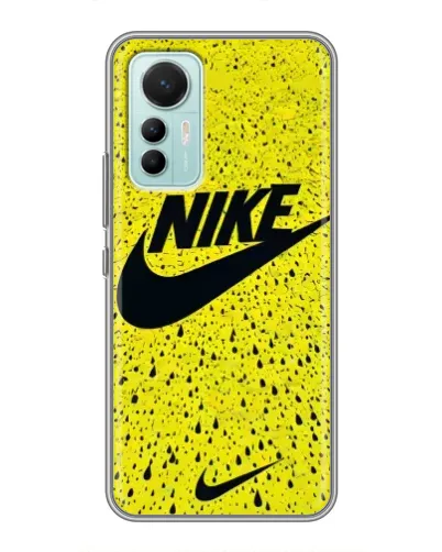 Чехол для Xiaomi Mi 12 Lite с картинкой «Желтый текстурный Nike»