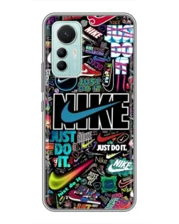 Чохол для Xiaomi Mi 12 Lite з картинкою «Яскравий колаж Nike»