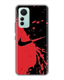 Чохол для Xiaomi Mi 12 Lite з картинкою «Червоні бризки Nike»