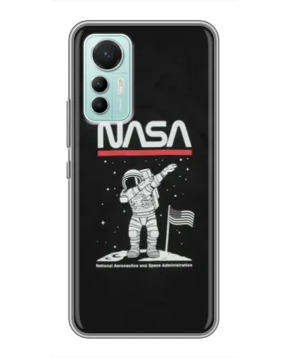 Чехол для Xiaomi Mi 12 Lite с картинкой «NASA — шагаем по Луне» Чехол для Xiaomi Mi 12 Lite с картинкой «NASA — шагаем по Луне»