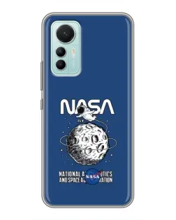 Чехол для Xiaomi Mi 12 Lite с картинкой «NASA — лунная миссия» Чехол для Xiaomi Mi 12 Lite с картинкой «NASA — лунная миссия»