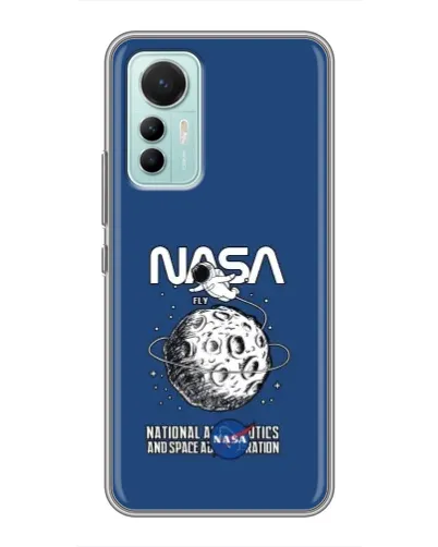 Чехол для Xiaomi Mi 12 Lite с картинкой «NASA — лунная миссия» Чехол для Xiaomi Mi 12 Lite с картинкой «NASA — лунная миссия»