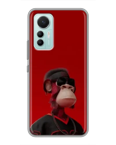 Чехол для Xiaomi Mi 12 Lite с картинкой «Bored Ape в красном»