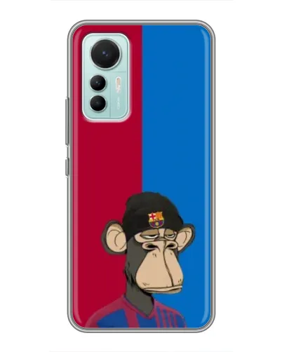 Чехол для Xiaomi Mi 12 Lite с картинкой «Bored Ape — фанат Барсы»