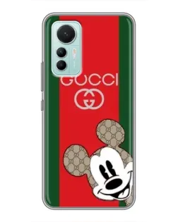 Чехол для Xiaomi Mi 12 Lite с картинкой «Gucci — полосы и Микки»