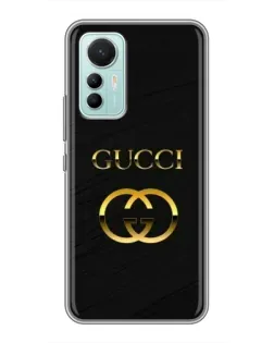 Чехол для Xiaomi Mi 12 Lite с картинкой «Золотой логотип Gucci»