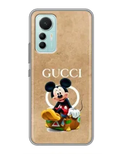 Чехол для Xiaomi Mi 12 Lite с картинкой «Микки Маус Gucci — крафт»
