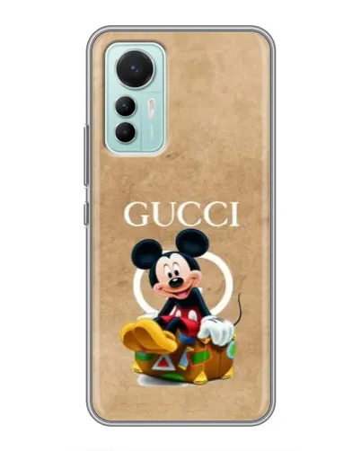 Чехол для Xiaomi Mi 12 Lite с картинкой «Микки Маус Gucci — крафт»