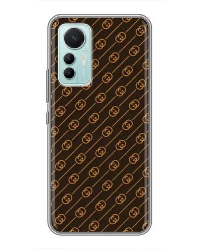 Чехол для Xiaomi Mi 12 Lite с картинкой «Gucci — золотые диагонали»