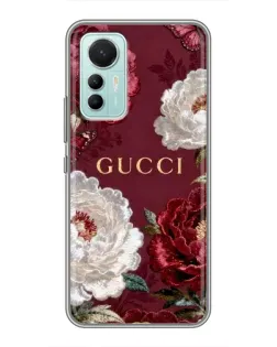 Чехол для Xiaomi Mi 12 Lite с картинкой «Gucci — бордовые розы»