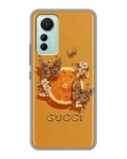 Чехол для Xiaomi Mi 12 Lite с картинкой «Gucci — золотые бабочки»