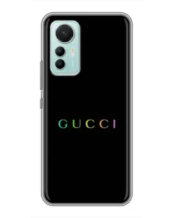 Чехол для Xiaomi Mi 12 Lite с картинкой «Gucci — неоновый минимализм»