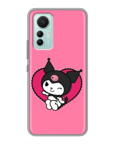 Чехол для Xiaomi Mi 12 Lite с картинкой «Kuromi — любовь в сердце»
