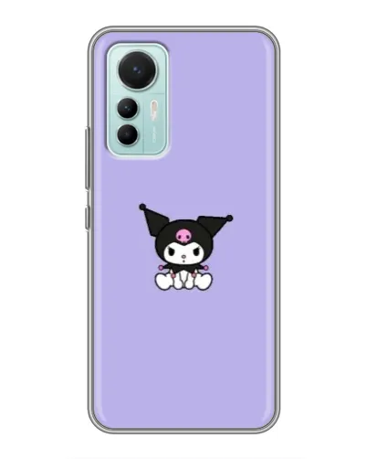 Чехол для Xiaomi Mi 12 Lite с картинкой «Kuromi — фиолетовый минимализм»