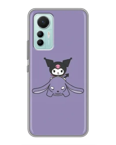 Чехол для Xiaomi Mi 12 Lite с картинкой «Kuromi на лиловом фоне»