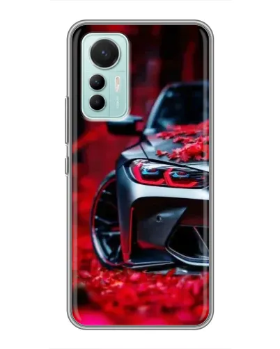 Чехол для Xiaomi Mi 12 Lite с картинкой «Спортивная BMW и цветы» Чехол для Xiaomi Mi 12 Lite с картинкой «Спортивная BMW и цветы»