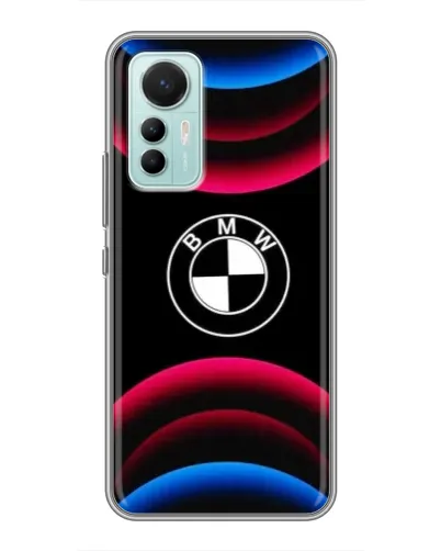 Чехол для Xiaomi Mi 12 Lite с картинкой «Логотип BMW и неоновые дуги» Чехол для Xiaomi Mi 12 Lite с картинкой «Логотип BMW и неоновые дуги»