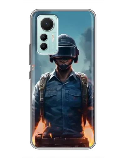 Чехол для Xiaomi Mi 12 Lite с картинкой «PUBG — реалистичный герой» Чехол для Xiaomi Mi 12 Lite с картинкой «PUBG — реалистичный герой»