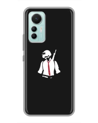 Чехол для Xiaomi Mi 12 Lite с картинкой «PUBG — силуэт воина» Чехол для Xiaomi Mi 12 Lite с картинкой «PUBG — силуэт воина»