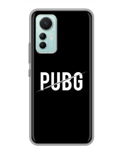Чехол для Xiaomi Mi 12 Lite с картинкой «PUBG — белый логотип» Чехол для Xiaomi Mi 12 Lite с картинкой «PUBG — белый логотип»