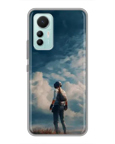 Чехол для Xiaomi Mi 12 Lite с картинкой «Герой PUBG на скале» Чехол для Xiaomi Mi 12 Lite с картинкой «Герой PUBG на скале»