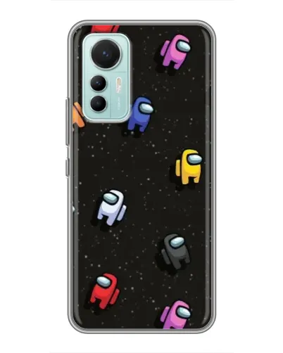 Чехол для Xiaomi Mi 12 Lite с картинкой «Космический паттерн Among Us»