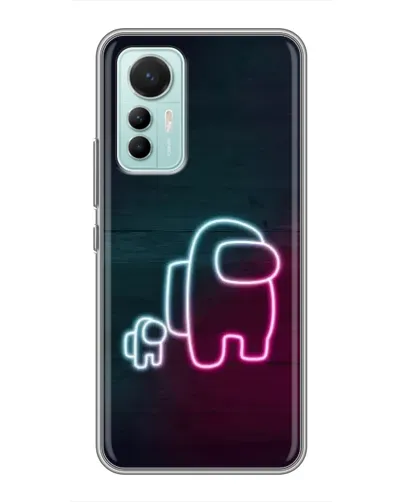 Чехол для Xiaomi Mi 12 Lite с картинкой «Among Us неон-арт»