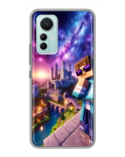 Чехол для Xiaomi Mi 12 Lite с картинкой «Стив и космос» Чехол для Xiaomi Mi 12 Lite с картинкой «Стив и космос»