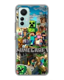 Чохол для Xiaomi Mi 12 Lite з картинкою «Замок Minecraft»