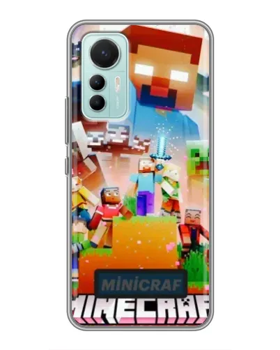 Чехол для Xiaomi Mi 12 Lite с картинкой «Minecraft герои игры» Чехол для Xiaomi Mi 12 Lite с картинкой «Minecraft герои игры»