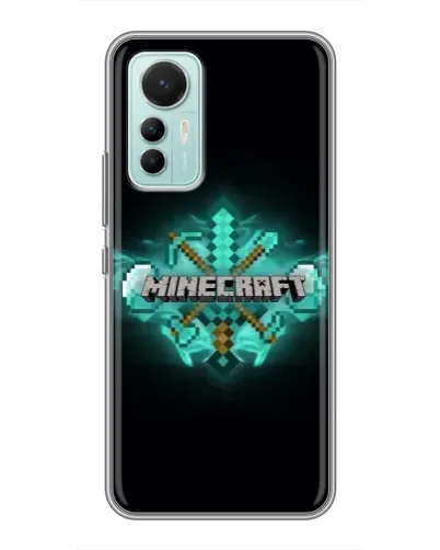 Чехол для Xiaomi Mi 12 Lite с картинкой «Minecraft Diamond лого» Чехол для Xiaomi Mi 12 Lite с картинкой «Minecraft Diamond лого»