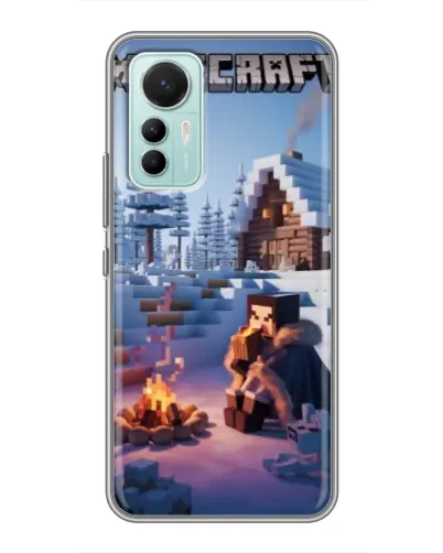 Чехол для Xiaomi Mi 12 Lite с картинкой «Зимний Minecraft» Чехол для Xiaomi Mi 12 Lite с картинкой «Зимний Minecraft»