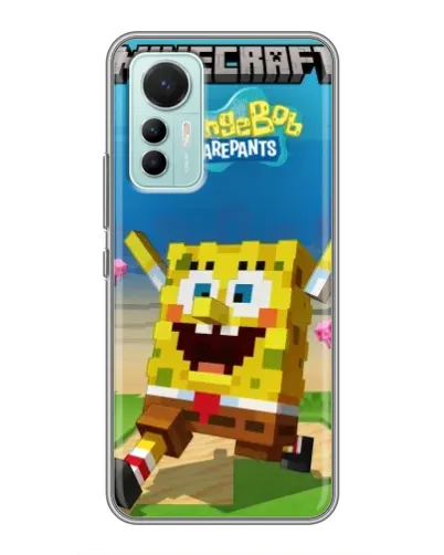 Чехол для Xiaomi Mi 12 Lite с картинкой «Губка Боб Minecraft» Чехол для Xiaomi Mi 12 Lite с картинкой «Губка Боб Minecraft»